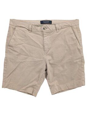 Scotch & Soda Chino Shorts Mens Khaki Beige Flat Front 10" Size 32